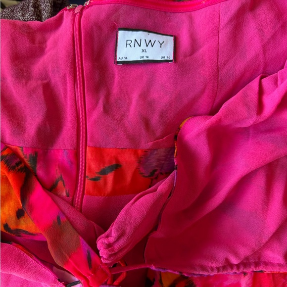 RUNAWAY KARMA MAXI DRESS ORANGE FLORAL Size 10 XL - Picture 12 of 13